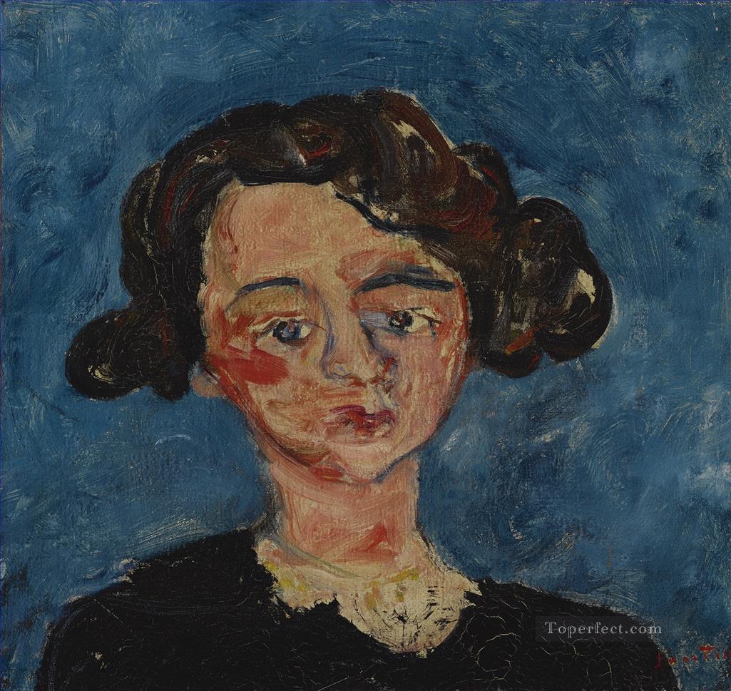 woman head Chaim Soutine Expressionism Oil Paintings